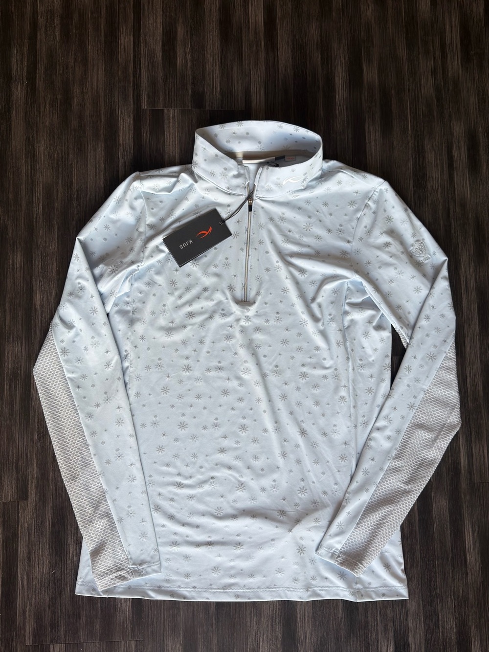 KJUS Women’s Motion Print Half-Zip Ski Base Layer White Size S